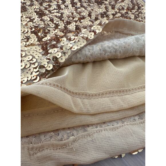 Alexandra Collection Alexandra GOLD Youth Mock Neck Tank Sz10 NWOT Taylor swift - Picture 5 of 5